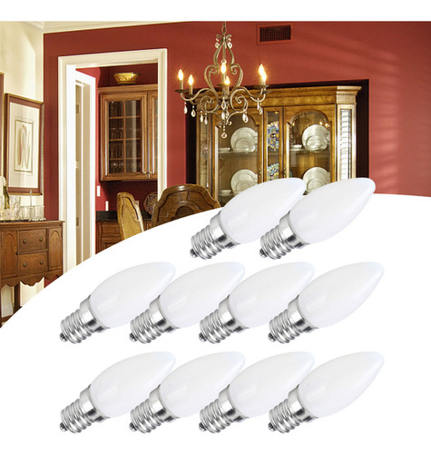 10pcs Mini E12 Led Candelabro Bombillas 1.5w Ac 230v Para