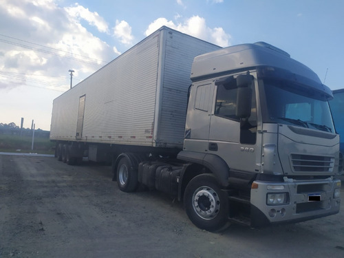 Imagem 10 de 11 de Conjunto Iveco Strallis Hd 380 Ano 2007 Com Baú 28 Palletes