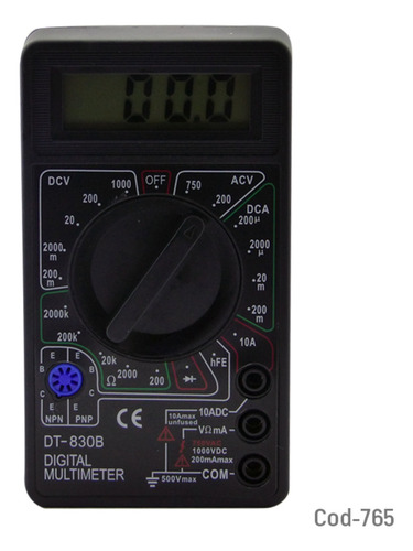 Tester Digital Dt-830b Clasico Negro