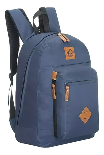 Mochila Urbana Discovery Reforzada Tiras Acolchada Backpack Color Azul