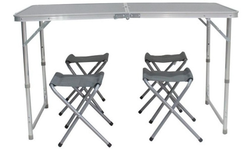 Set Mesa Plegable Camping Con Bancas