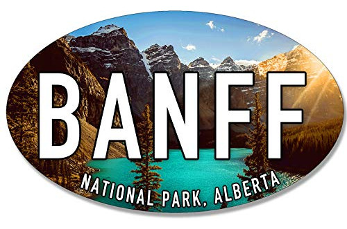 Banff Alberta Parque Nacional Ovalada Etiqueta Ca Ac Ca...