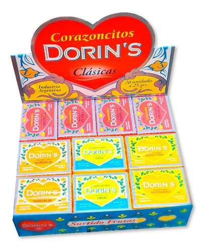 Caja Corazoncitos Dorins Surtidas X 20 U - Lollipop