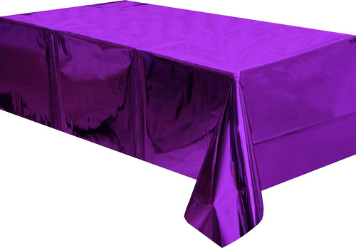 Mantel De Papel De Aluminio Morado, Mantel De Plástico Para