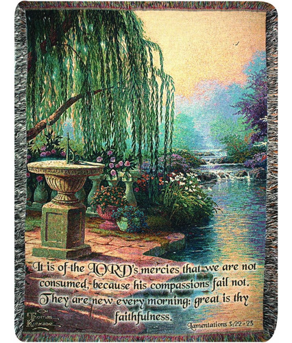 Manual Thomas Kinkade 50 X 60 Pulgadas Tapiz Manta Vers...