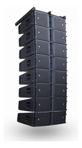 Bafle Line Array Pasivo Rvx210 Eurosound Bocinas 2x10 Color Negro