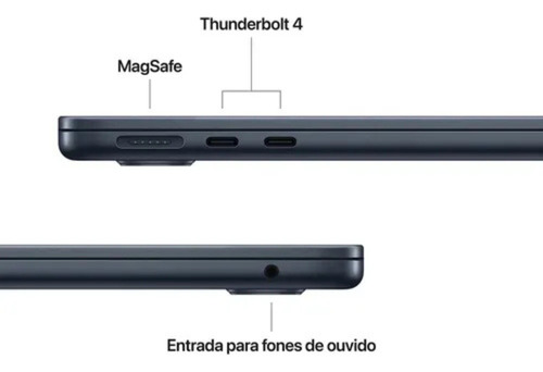 Apple Macbook air 13 M4 16gb Ram 256gb Ssd Meia-noite