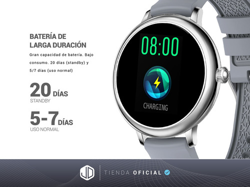 Smartwatch Reloj Inteligente Jd Paris Plata + Malla +cuota-*