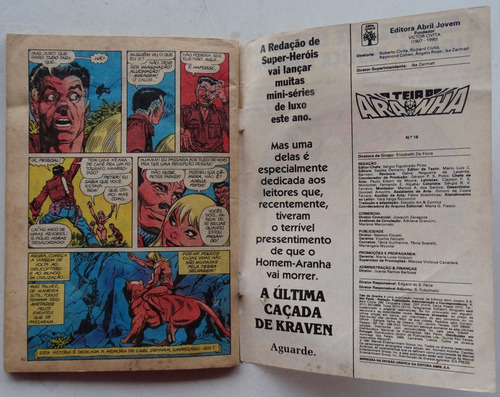 A Teia Do Aranha Nº 18! Editora Abril Mar 1991 (Usado)