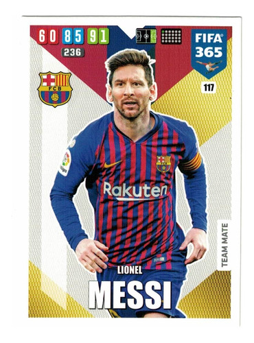 Carta Lionel Messi - Fifa 365 2020  Panini