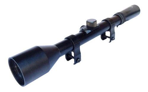 Mira Telescópica Rifle Chumbera 4x28 Con 2 Anillas Riel 11mm