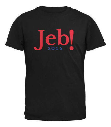 Elecciones 2016 Jeb Bush ¡jeb! Camiseta Negra Para Adultos 2