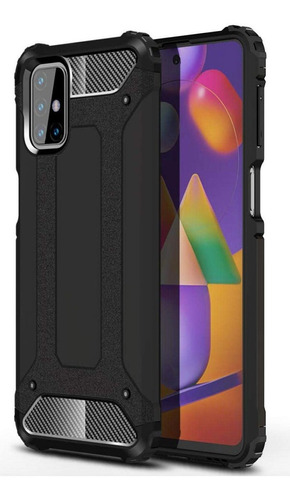 Capa Anti-impacto Hybrid Para Samsung Galaxy M31s - Preta