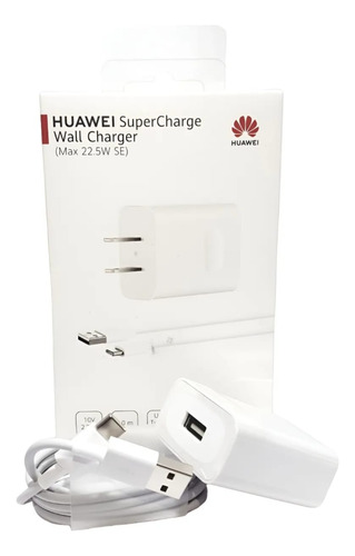 Cargador22.5w Huawei Original Usbc Para Nova 3e Tipoc Blanco