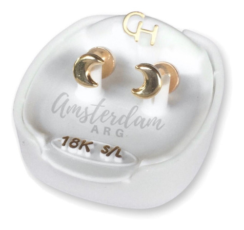 Abridores De Oro 18kt Marca Ch Luna  778  ...amsterdamarg...