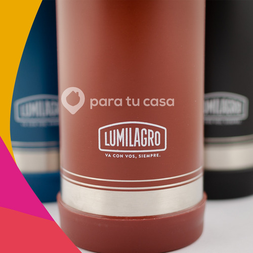 Termo Lumilagro Luminox Color De Acero Inoxidable 1lt