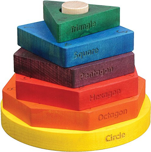 Shape Stacker In Rainbow Colors - Made In Usa