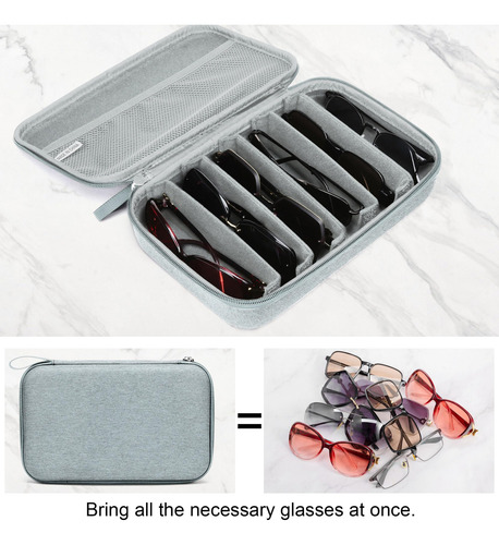 Estuche Organizador De Lentes Bukere Modelo Viaje Ajustable Color