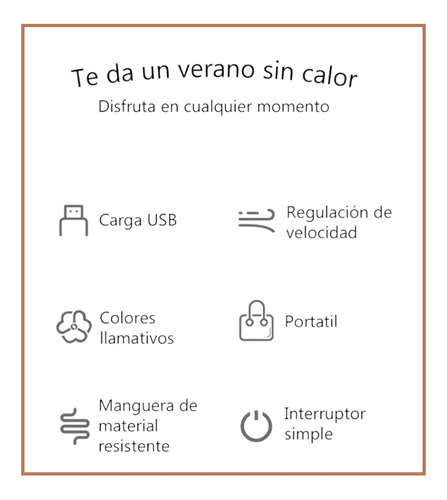 Mini Ventilador Capibara Portatil Usb-c Recargable Lindo Fan Beige