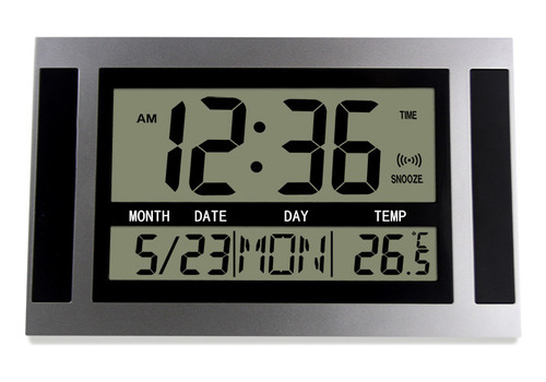 Reloj De Pared Digital Lcd Con Números Grandes, Calendario D