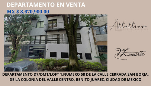 Departamento En Venta En La Del Valle Cdmx I Vl11-bd-054