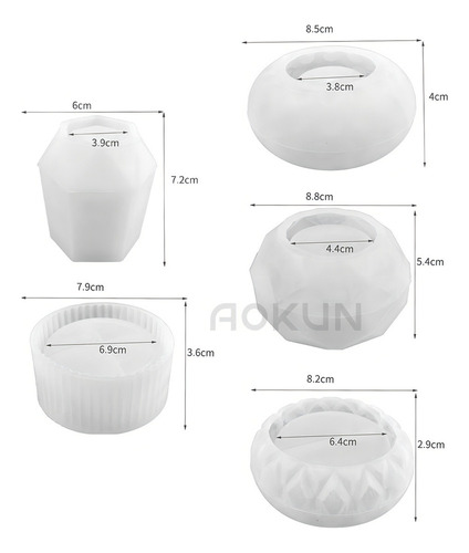 Mox 5pz Moldes Pequeñas Jardineras Moldes Para Maceta