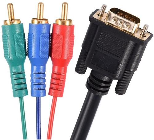 Cable Adaptador Vga A 3 Rca S-video Av