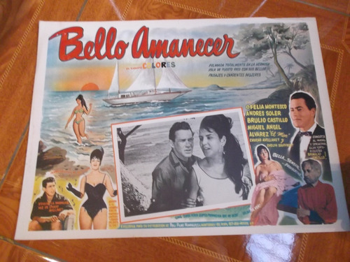 Antiguo Lobby Card De Braulio Castillo En Bello Amanecer!