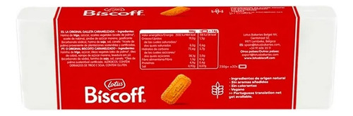 Galleta Caramelizada Biscoff Lotus 250 G 10 Pzas