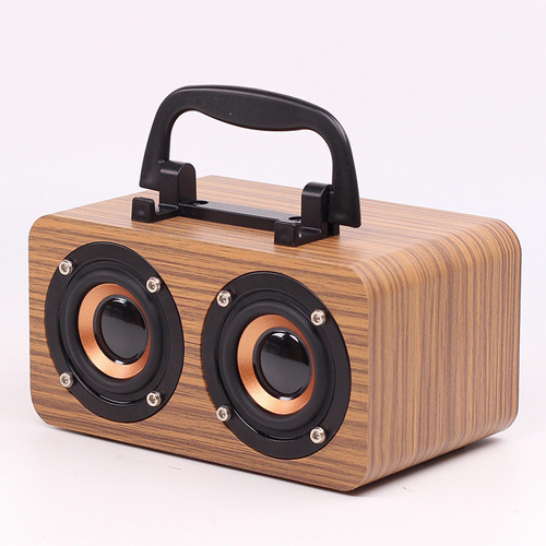 Altavoz Bluetooth Retro De Madera Para Teléfono Móvil, Compu