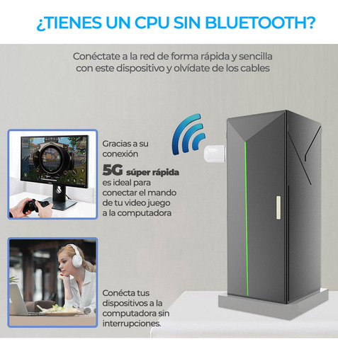 Adaptador Usb Wifi Inalámbrico 5g Y Bluetooth 2 En 1