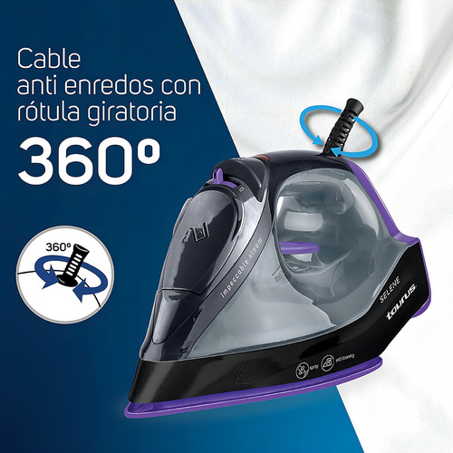 Plancha Vapor 250ml Suela Antiadherente Selene Taurus Color