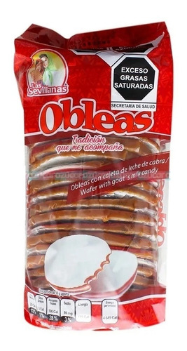 50 Pzs Obleas Rellenas Cajeta De Leche Las Sevillanas