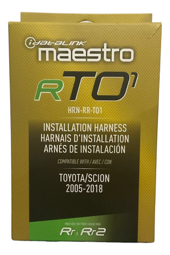 Arnés Toyota/scion 2005-2018 Idatalink Maestro Hrn-rr-t01