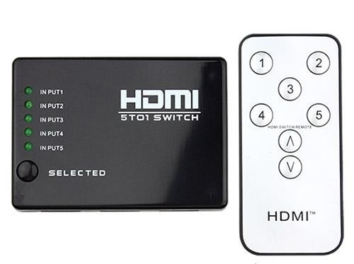 Switch Hdmi 5 Entradas 1 Salida C/control 4k 2k + Fuente