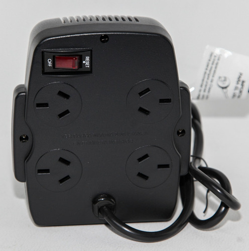Estabilizador Tension Microvolt L 1200va Pico 4toma Trv Htec