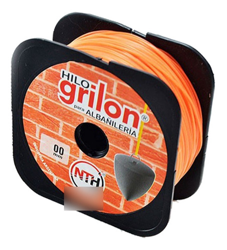 Tanza Hilo Albañil 0.80 Mm Grilon X 100 Metros Naranja Fluo