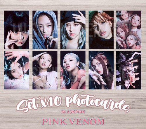 Blackpink - Set 10 Photocards Pink Venom Fanmade