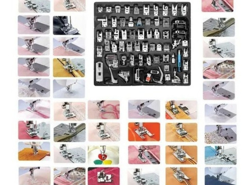 Imagen 4 de 7 de Prensatelas Para Maquinas De Coser Caseras Kit 42 Pies