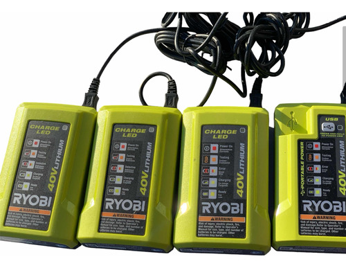 3 Cargadores De 40v Ryobi