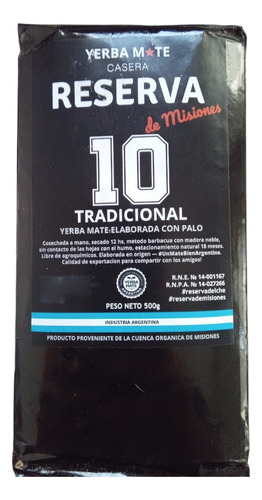 Yerba Mate Barbacua Reserva De Misiones X 1/2 Kg, Pack X 6