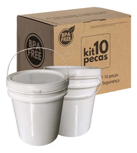comprar Pote Hermético Para Mantimentos 5 Litros -10 Pçs