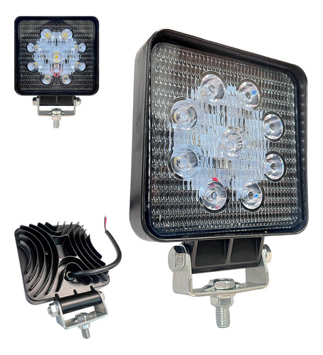 Neblinero 9 Led Luces Foco 10-30v 4x4 Auto Camión Cuadrado