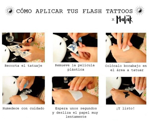 Pack 12 Flash Tattoos Tatuajes Temporales Cool :)