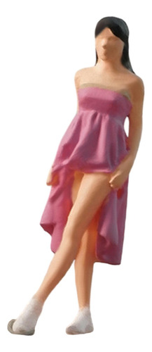 Figura Diorama A Escala 1/64, Personaje De Mujer Con Vestido