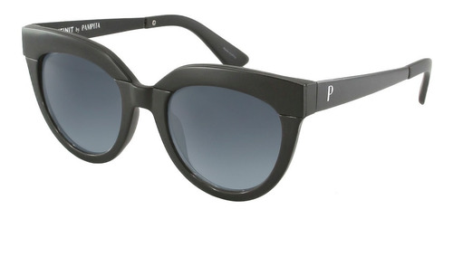 Anteojos Sol Infinit By Pampita Milan Negro Lente Gris