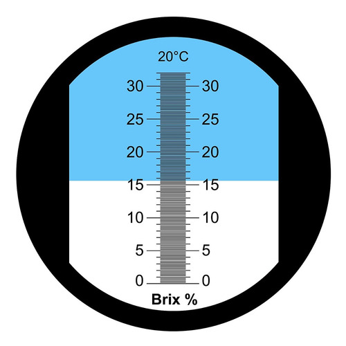 Brix Refractómetro Con Atc, Rango De 0-32% Brix Con La Divis
