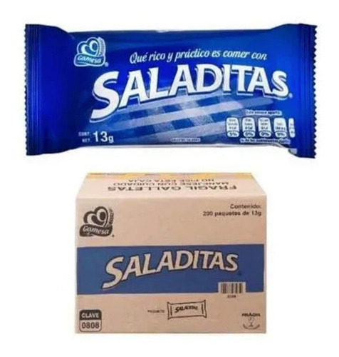 Saladitas Galletas Saladas Gamesa 200 Paketines De 13 Gr