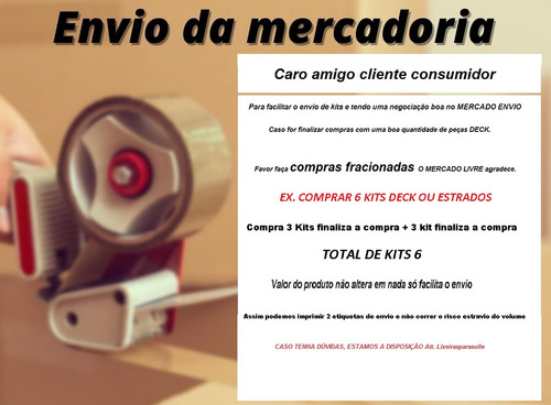 Deck Plástico Para Box Varandas Jardins Decoração Kit 6 Pç