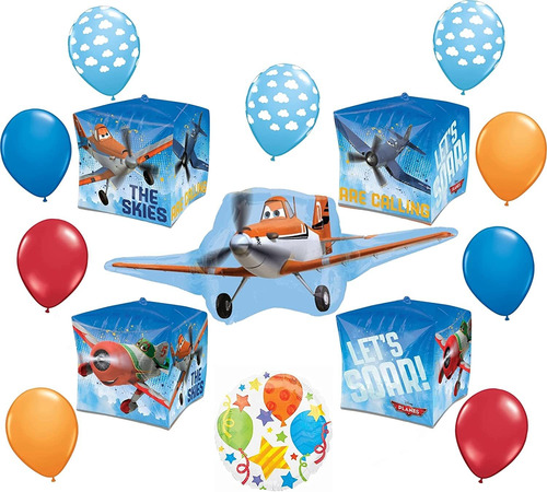 Planes Party Supplies Dusty39s Birthday Cubez Balloon B...